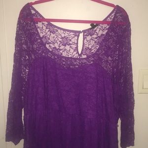 💜 Purple Lace Dress 3/4 sleeves 💜